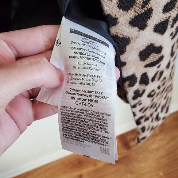 Noisy May Leopard Print Coat - Picture 5 of 5